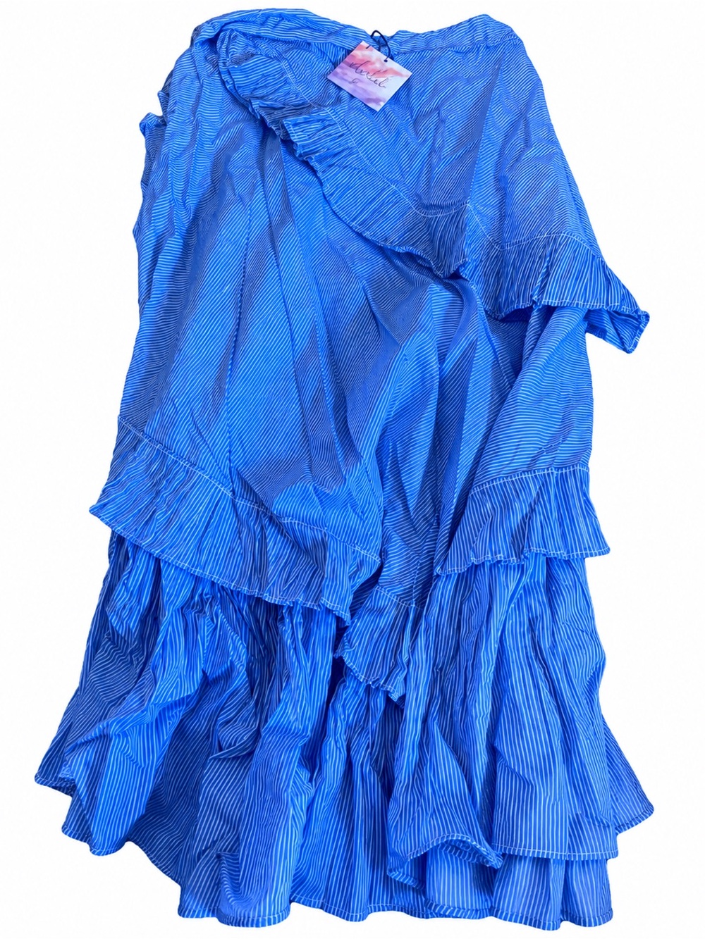 Chicwish Electric Blue Tiered Ruffle Maxi Skirt